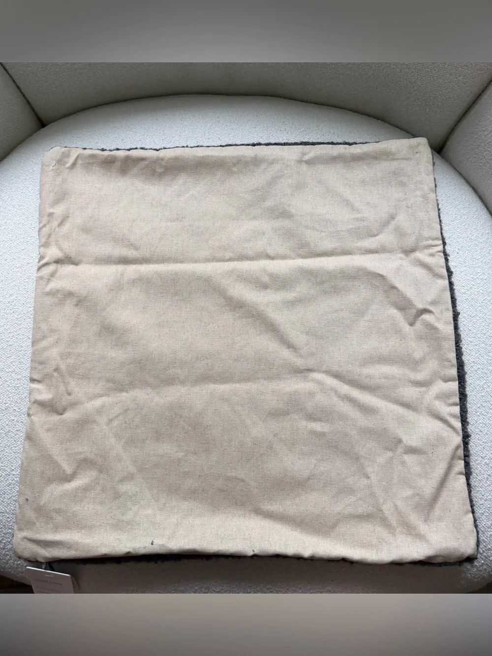 Pottery Barn Boucle Pillow Cover 20x20 Charcoal Gray NWT Rare
